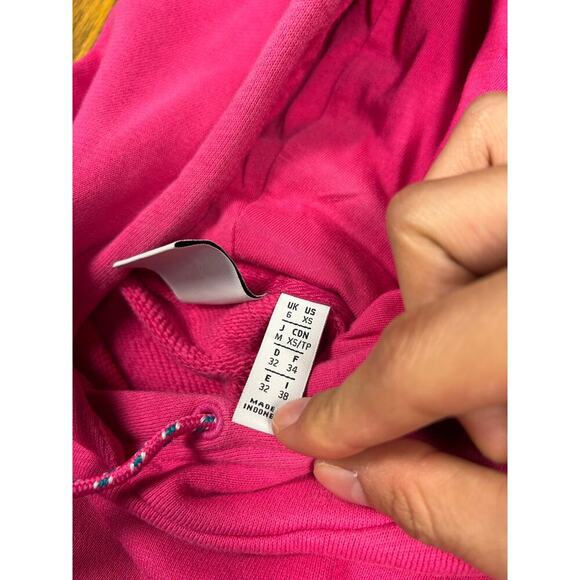 Adidas Pink Cropped Hoodie - Picture 3 of 3